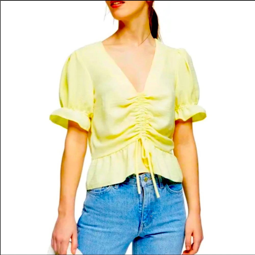 Topshop Pastel Yellow Top
